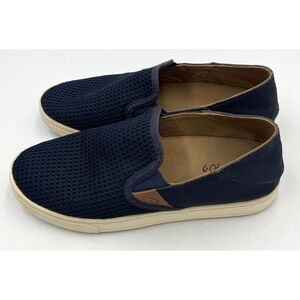 Olukai Womens Pehuea Breathable‎ Slip-On Shoes Sneakers Black Size 7